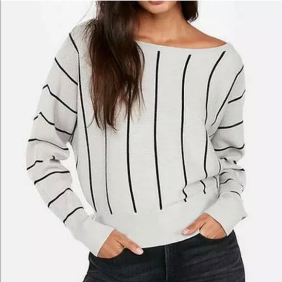 Express Striped Dolman Sleeve Sweater 